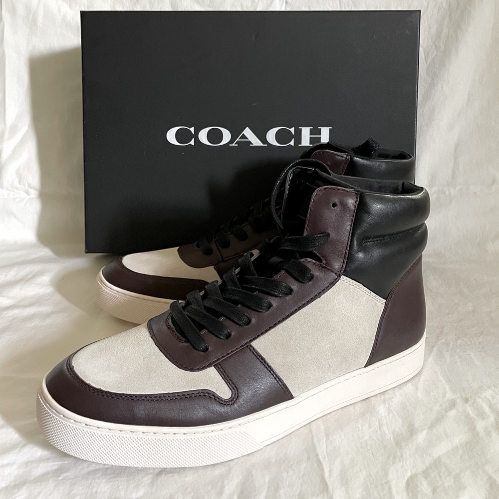 NWB COACH Dewitt High Top Leather Sneakers